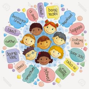18761285-Cartoon-people -gathering-for-communication-community-and-others-Various-phrases-in-speech-balloons-H-Stock-Vector